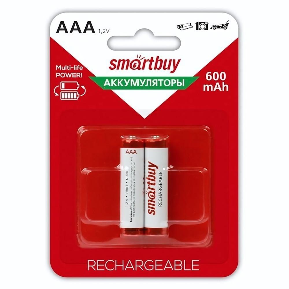 Аккумулятор Smartbuy R03 600 mAh BL/2