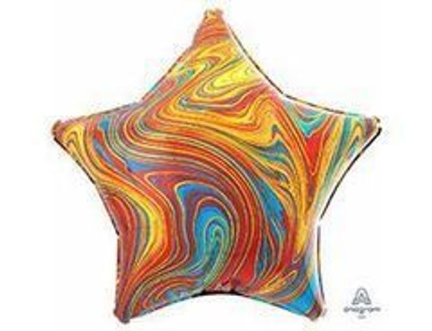 АN Шар Звезда 19"/48 см, Мрамор Colorful (БГ-15)