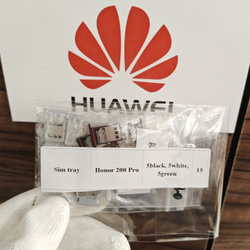 Сим лоток для Honor 200 Pro (ELP-NX9) Держатель Sim. Оригинальное качество (Цвет: Чёрный)