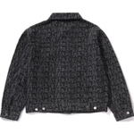 A Bathing Ape Lux Sport Pattern Jacquard 13oz Denim Trucker Куртка черный