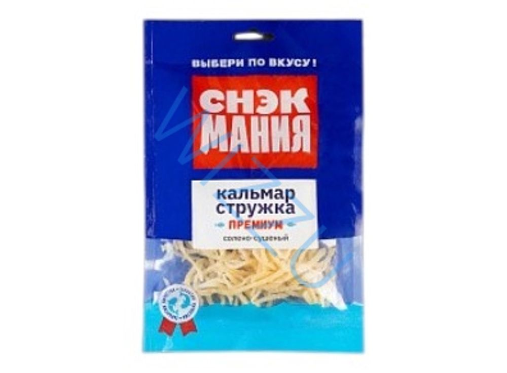Кальмар премиум стружка солено-сушеный 70г (Снекмания)