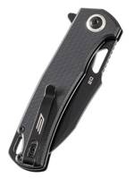 Нож складной GhostBlade Polter, сталь D2, 58-62 HRC, Spear-point, рукоять G10 чёрная, замок Liner lock, флиппер, 107 г