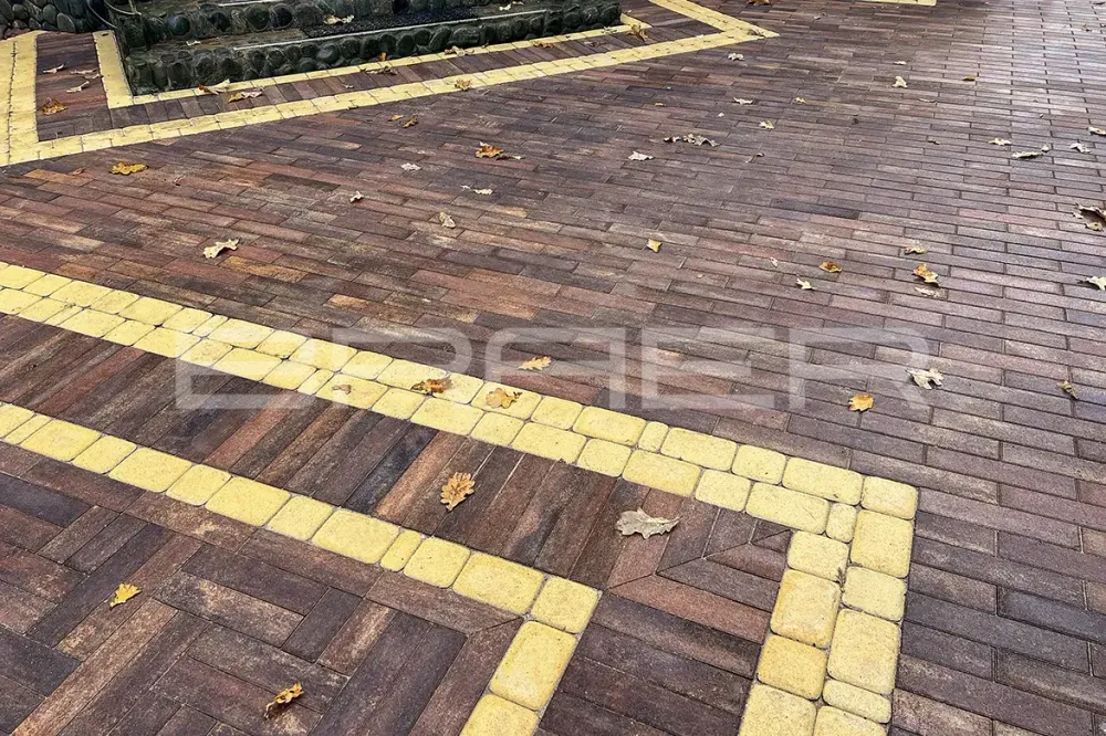 Тротуарная плитка Braer Ригель 2.0, Color Mix Мальва, 60 мм