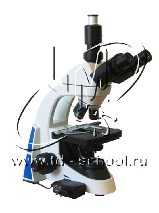Микроскоп тринокулярный (планахромат, 4 объектива)