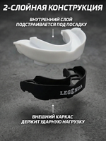 Капа двухслойная LEGENDA Predator Черный/белый