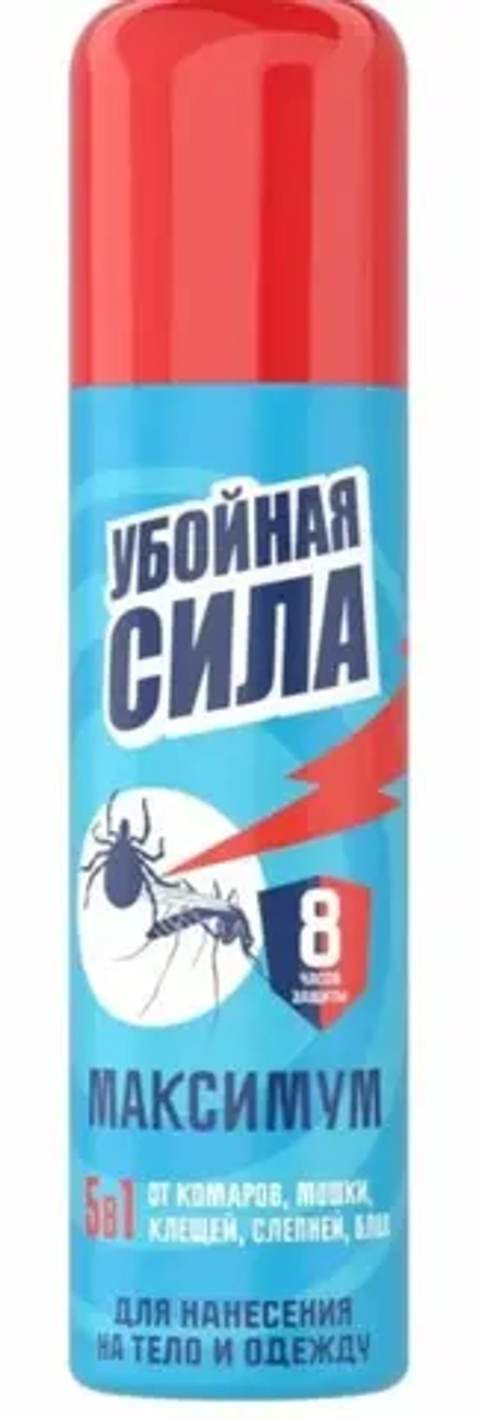 Убойная сила maximum от комаров, клещей, мошки 100 см3, блок 24шт.
