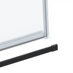 Душевой уголок Комо Софт (Como Soft) VSR-1CS8012CLB, 1200*800, черный, стекло прозрачное,