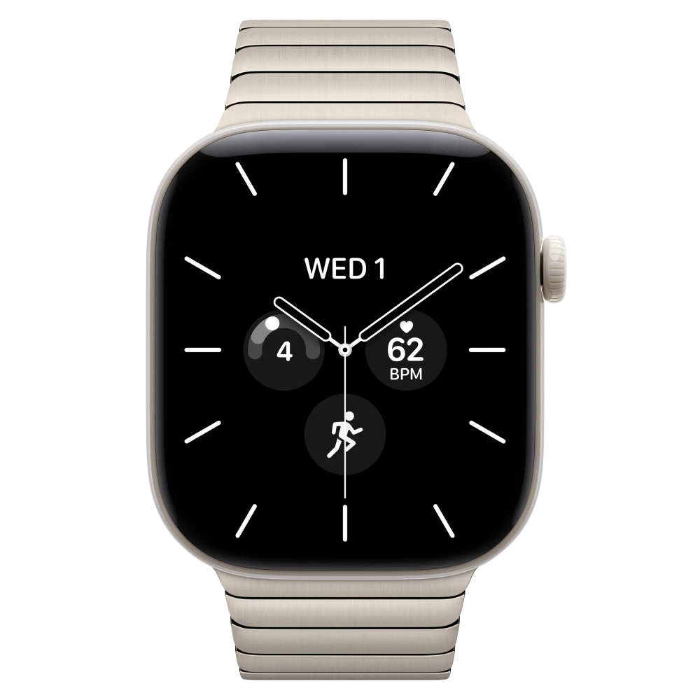 Умные часы Apple Watch Series 12 GPS + Cellular, 46mm, Pearl White Ceramic Case with Natural Link Bracelet