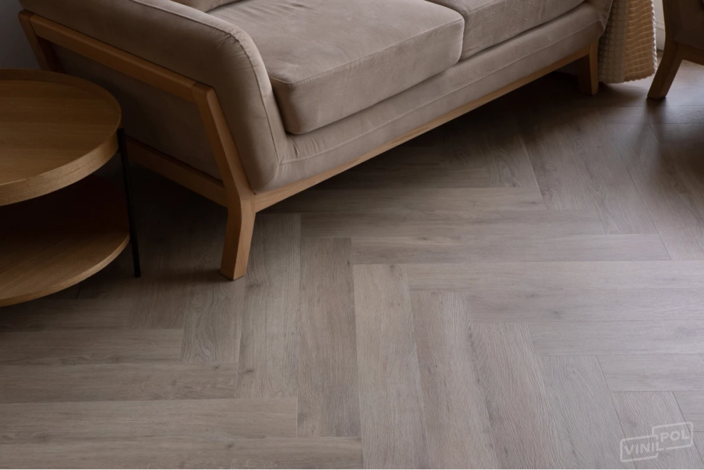 Кварц-винил SPC Vinilam VinilPol Herringbone 7 мм Паркет Палладио 1.355 м2