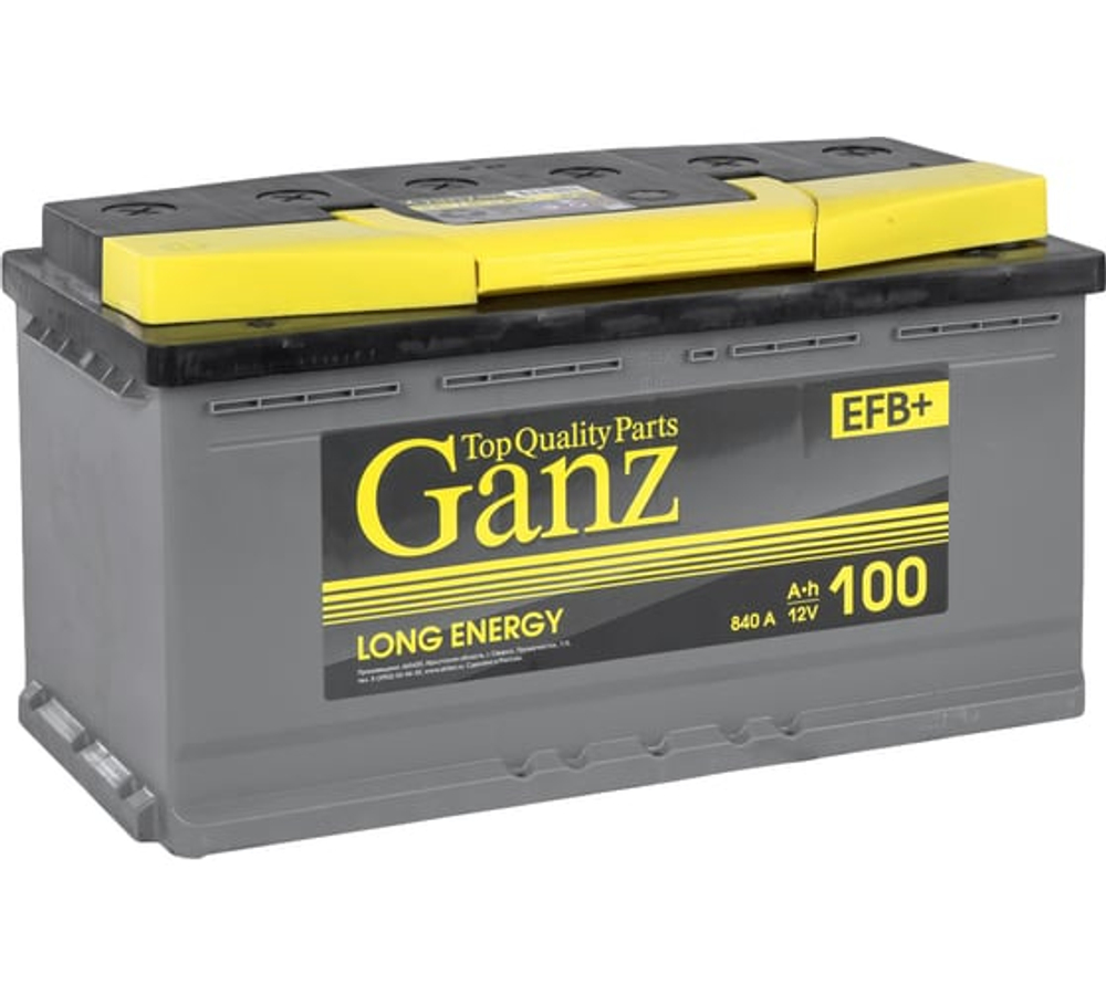 Аккумулятор GANZ EFB 100 А/ч прямой L+ 352x175x190 L5 EN 840 А