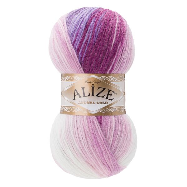 Пряжа Alize (Ализе) Angora Gold Batik / уп.5 мот. по 100 г, 550м, 2630 секционный A