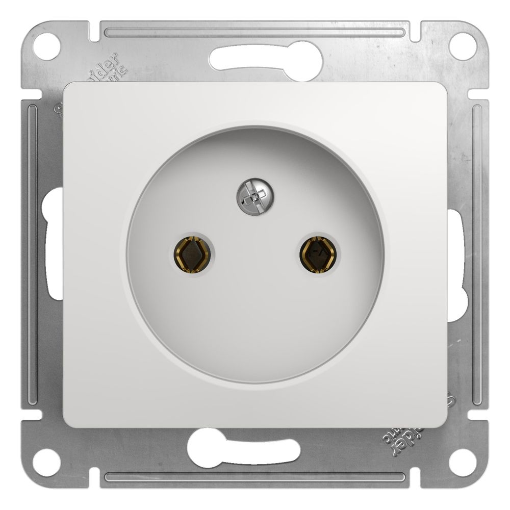 Schneider Electric Glossa Белый Розетка без заземляющих контактов механизм IP20 скрытая установка GSL000141