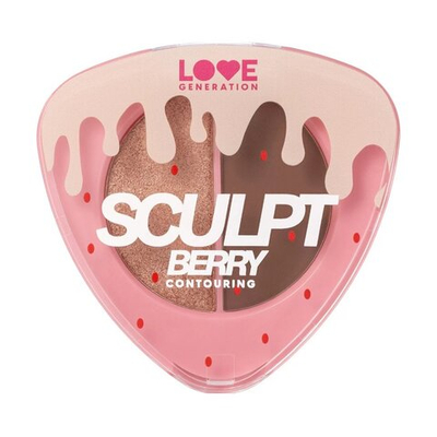 Love Generation Палетка для контуринга лица "SculptBerry" тон 02 коричневый, золотистый