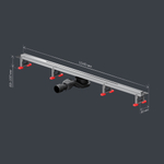 Трап для душа линейный, универсальный затвор Slim line, 100 см AM.PM MasterFlow W01SC-S11-100-05SB