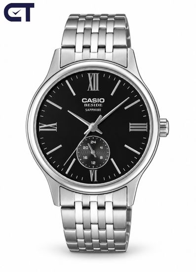 Casio BMS-100D-1A General часы наручные мужские — чёрный циферблат, сапфировое стекло и WR50