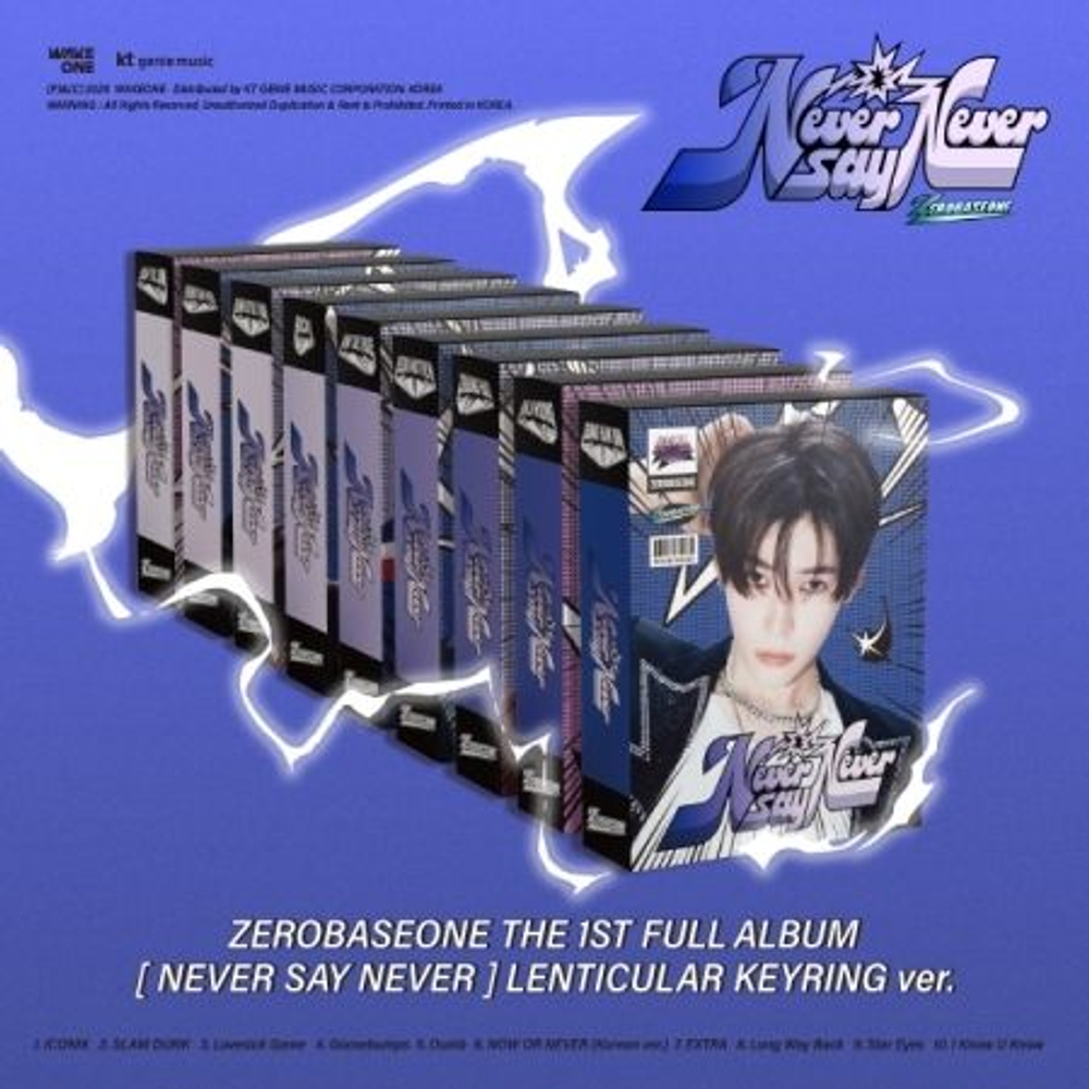 Альбом ZEROBASEONE - NEVER SAY NEVER 1st Full Album LENTICULAR KEYRING RANDOM Version