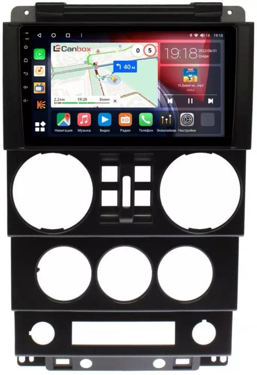 Магнитола для Jeep Wrangler 3 2006-2010 (4 двери) - Canbox 9-023 Qled, Android 10, Быстрая, SIM-слот