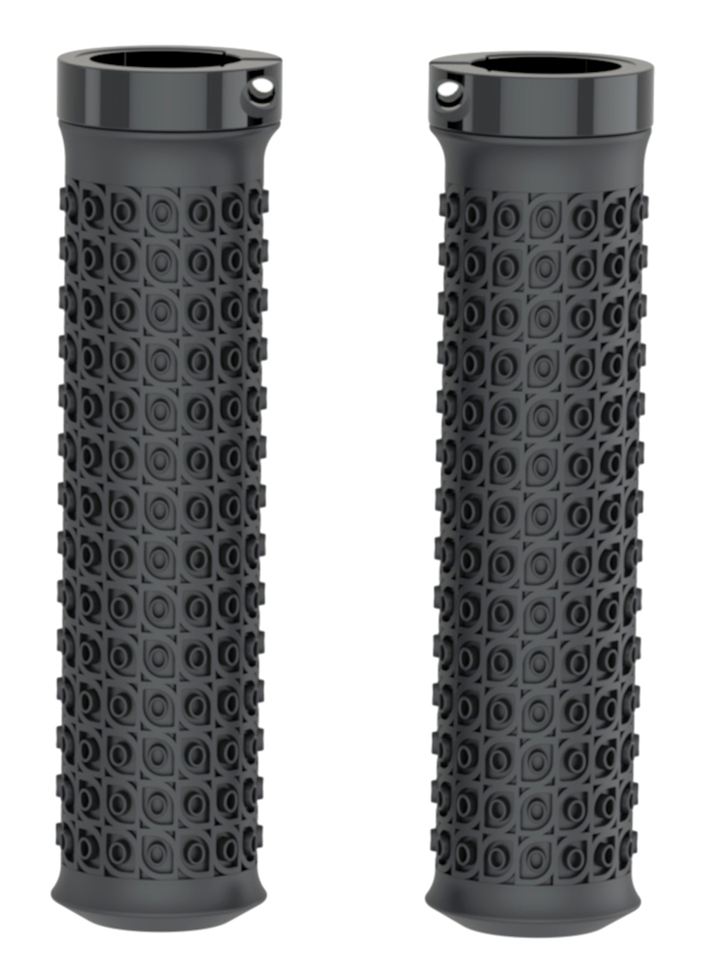 Грипсы H27 OneSideLock 132мм резиновые сверпроч. TPR, с антисколь. рисунком. c 1 фикс. черные