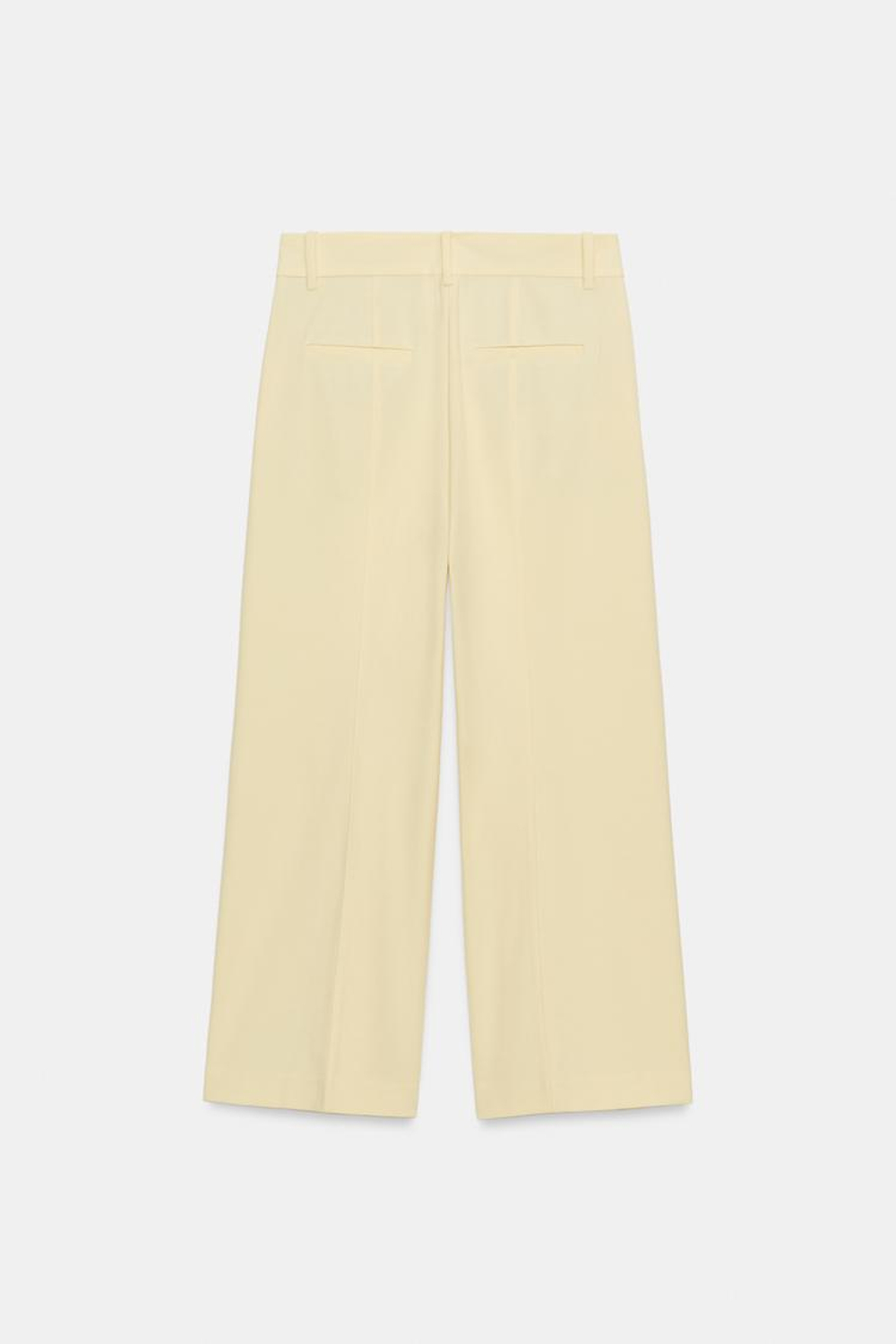 ZARA УКОРОЧЕННЫЕ БРЮКИ — ZW COLLECTION, ПАСТЕЛЬНО-ЖЕЛТЫЙ