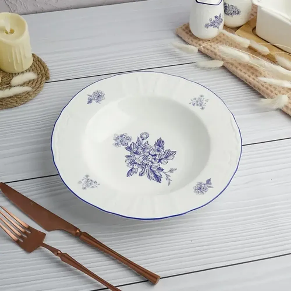 Тарелка глубокая 500 мл d 23,5 см h3,9 см для пасты, супа Sea Flower P.L. Proff Cuisine [6]