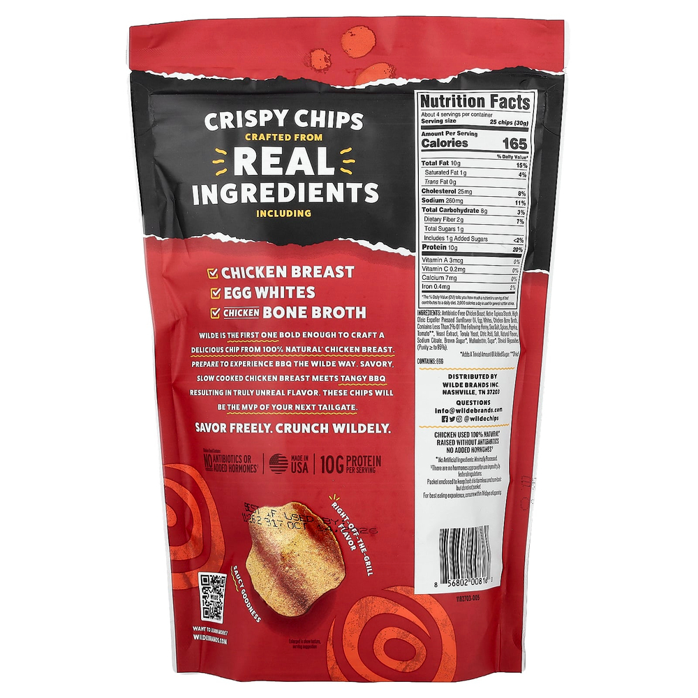 Wilde Brands, Protein Chips®, Barbeque, 4 oz (113 g)