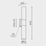 Настенный светильник MODESTYLE MS.1220.02 BK