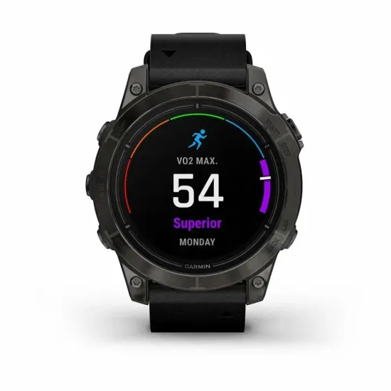Умные часы Garmin EPIX Pro Gen 2 Sapphire Carbon Gray Black Leather Band 47mm