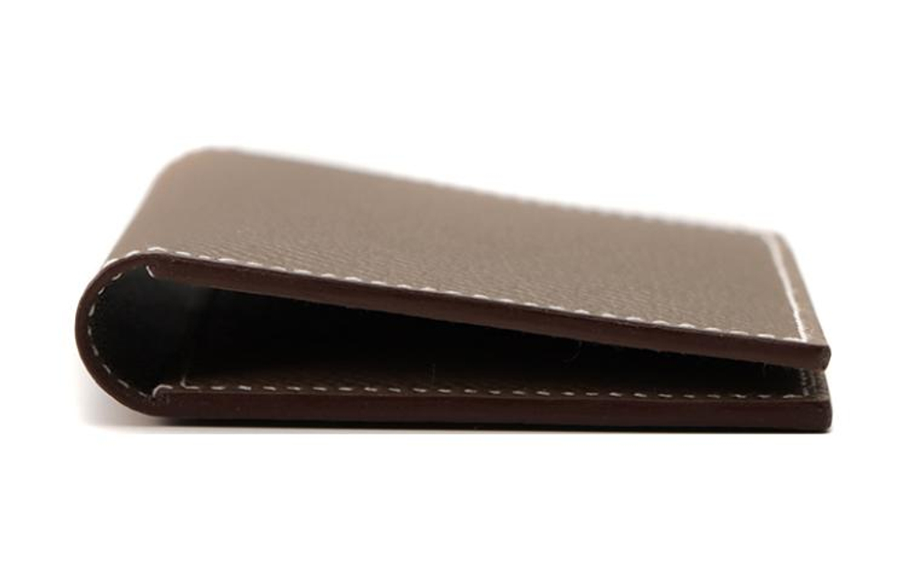 HERMES MC² Euclide 4 Card Slots Epsom Calfskin Card Holder Men"s Elephant Gray