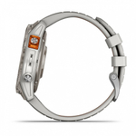 Garmin Fenix 7 Pro Sapphire Solar титановый серый с серо-оранжевым ремешком