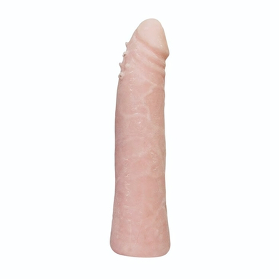 Гнущийся фаллоимитатор телесного цвета Realistic Cock - 20 см. (Цвет: телесный)