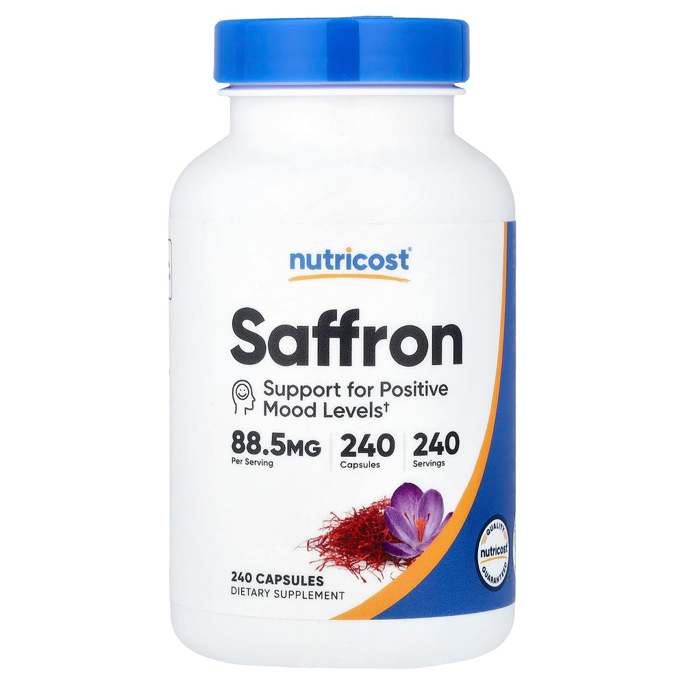 Nutricost, Шафран, 88,5 мг, 240 капсул