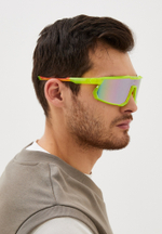 Спортивные очки HILX Big Head / Shiny Yellow Orange / Light Purple Lens