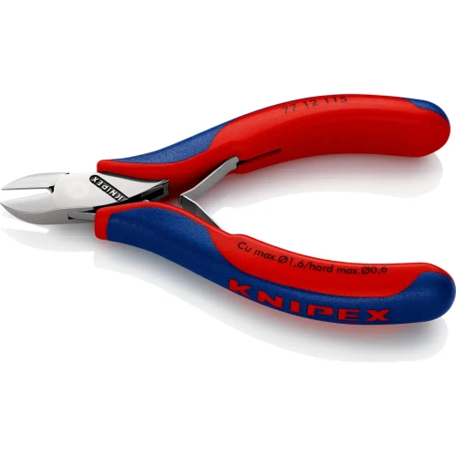 Кусачки боковые для электроники 115 мм Knipex 77 12 115