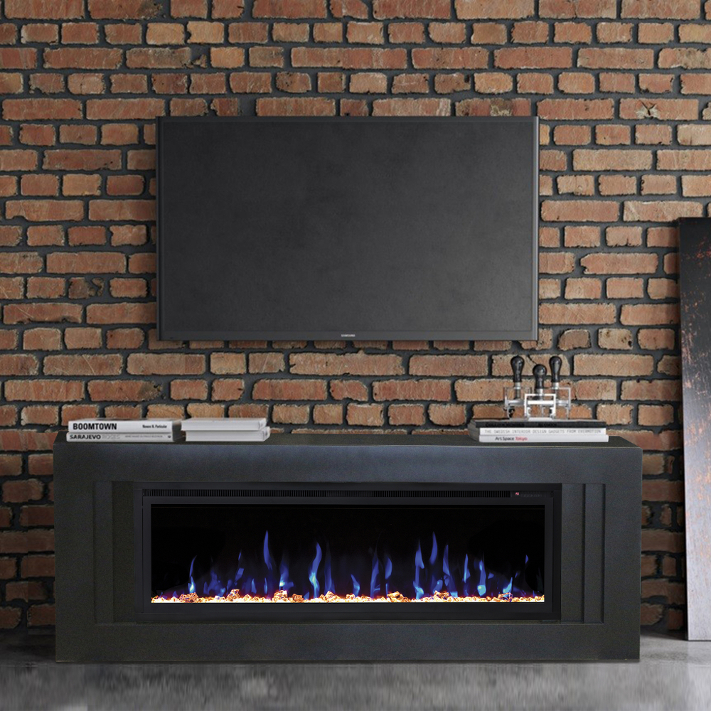Каминокомплект Real Flame Stockholm 50 BLM с очагом Saphir 50