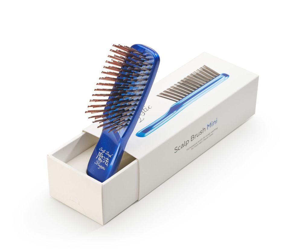 Расческа Majestic Scalp Brush синяя (дорожная версия)