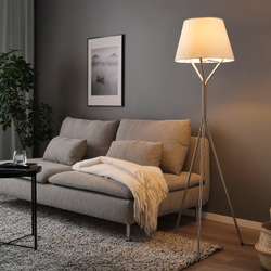 IKEA BLÄNKFYR  (ИКЕА БЛЭНКФИР)  -  Лампа напольная - никелированная
