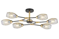 Люстра потолочная NewRgy 40272MD/6 MBK+AB, 6×40 Вт, бронзовая и чёрная