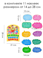 Интерьерные наклейки на тему школа- правила нашего класса