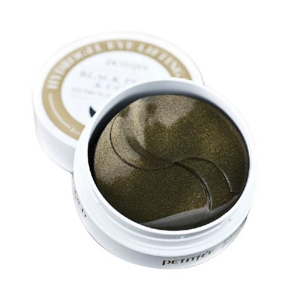 Патчи для глаз Petitfee Black Pearl & Gold Черный жемчуг и золото 60 шт