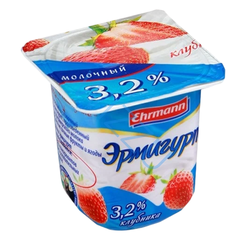 Йогуртный продукт Эрмигурт 3,2% 100г Клубника