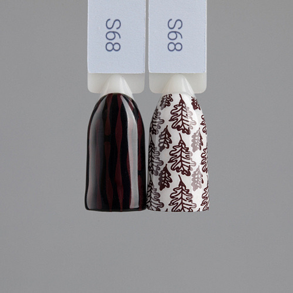 Swanky Stamping, Лак для стемпинга S68 - Горький шоколад (6 мл)