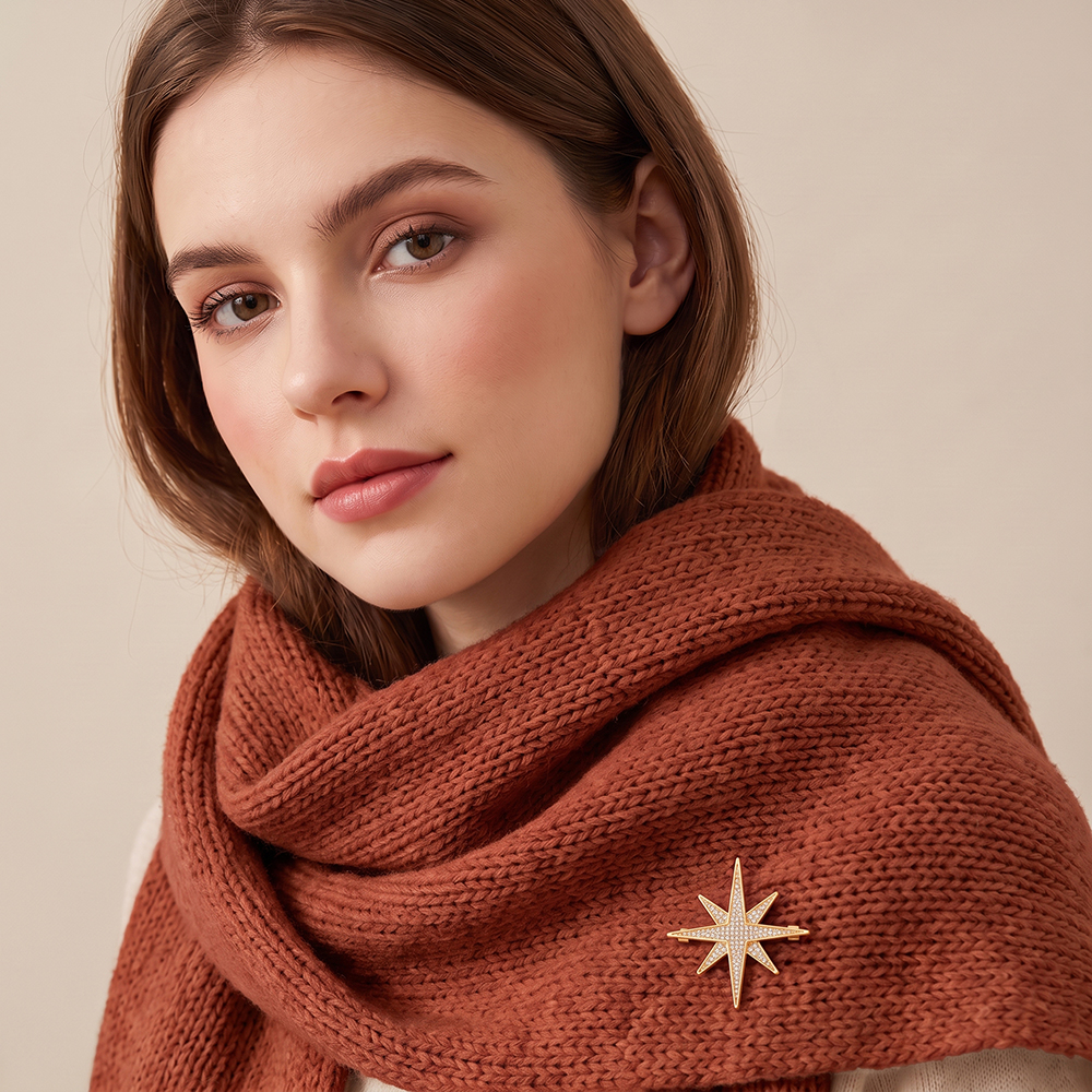 Брошь Fiore Luna Superstar золотая FBB00549-02 G