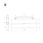 Светильник MAG-ORIENT-FLAT-FOLD-S230-12W Warm3000 (BK, 80 deg, 48V) (Arlight, IP20 Металл, 5 лет)