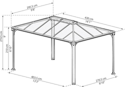 Тент садовый Palram Martinique 4300 14 x 10 ft