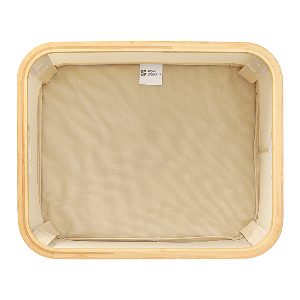 Корзина для белья 40x33x20см Smart Solutions Neat Low молочная