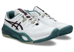 Мужские теннисные кроссовки Asics Gel-Resolution X Clay - white/dark aubergine