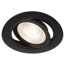 Светильник светодиодный встраиваемый ЭРА KL LED 25A-5 4K BK 5Вт 4000К круглый поворотный черный | Встраиваемые LED светильники