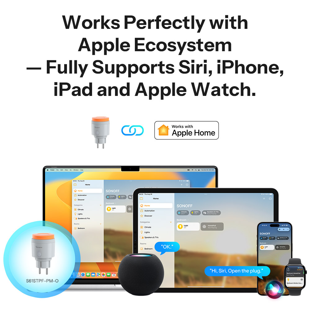 Розетка WiFi S61STPF-PM-O(EU)