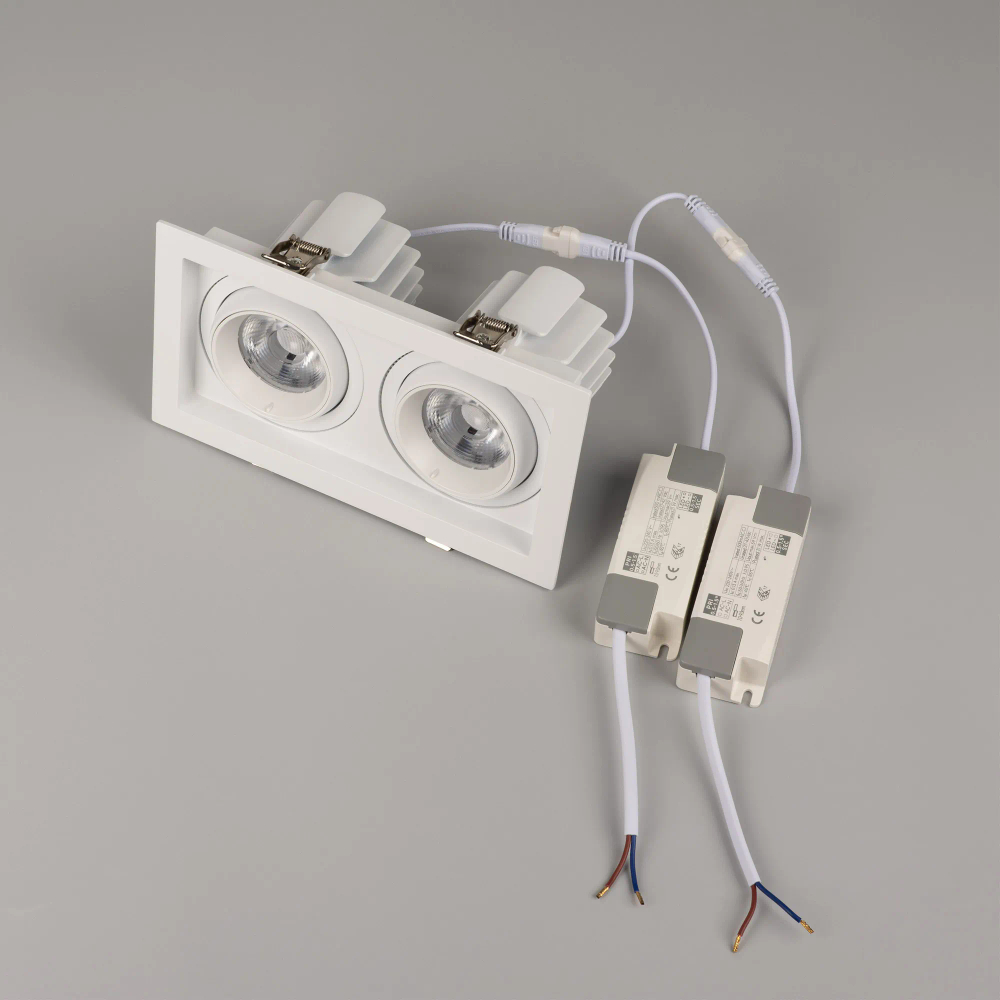 Светильник MS-VORTEX-BUILT-S210x117-2x20W Warm3000 (WH-WH, 40 deg, 230V) (Arlight, IP20 Металл, 5 лет) 057763