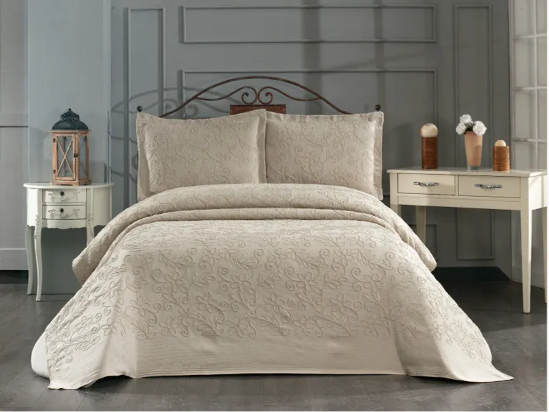 Gelin Home КПБ 7 пр. CHARM серый цвет покрывало 240*260, пододеяльник 200*220, простынь 240*260, наволочки 50*70 2шт, декоративные наволочки 50*70 2шт GLNS413